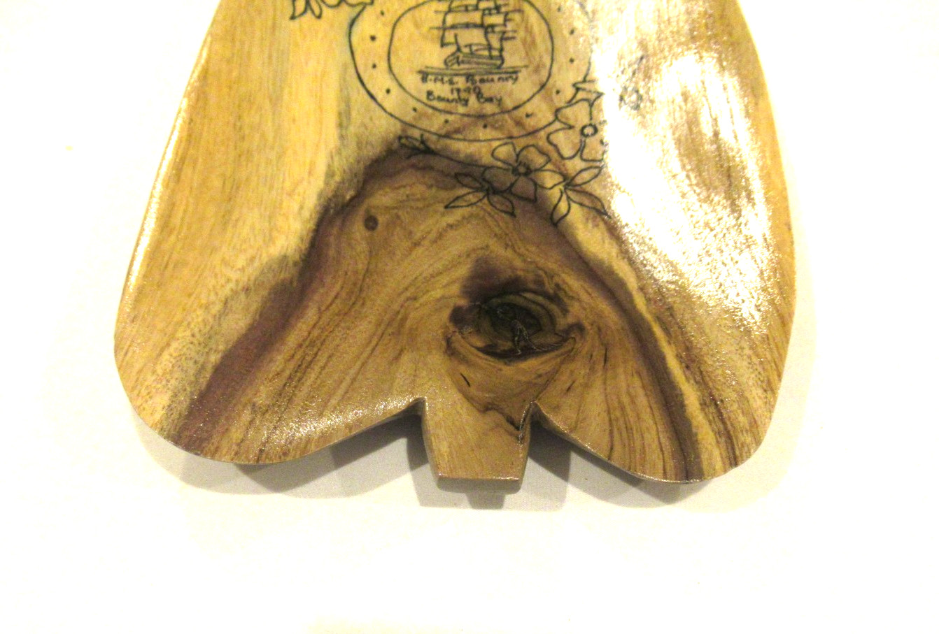 HMS Bounty carving by Carol Christian, c. 2016, 11.5 inches