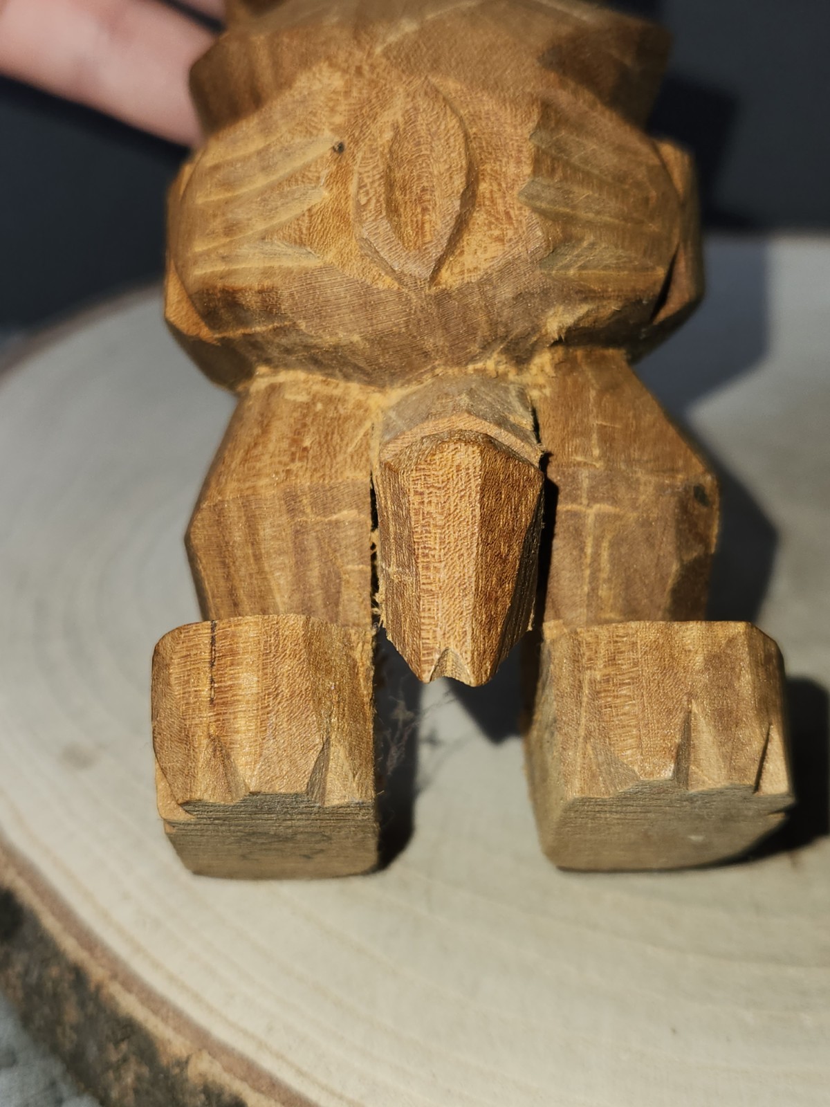 Authentic Cook Islands Tangaroa Fertility Tiki Tekowood Handmade Wood Sculpture