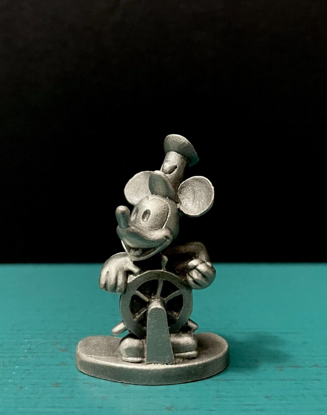 Hudson Pewter Disney 1928 Cartoon Mickey Mouse Captain Steamboat Willie Figurine