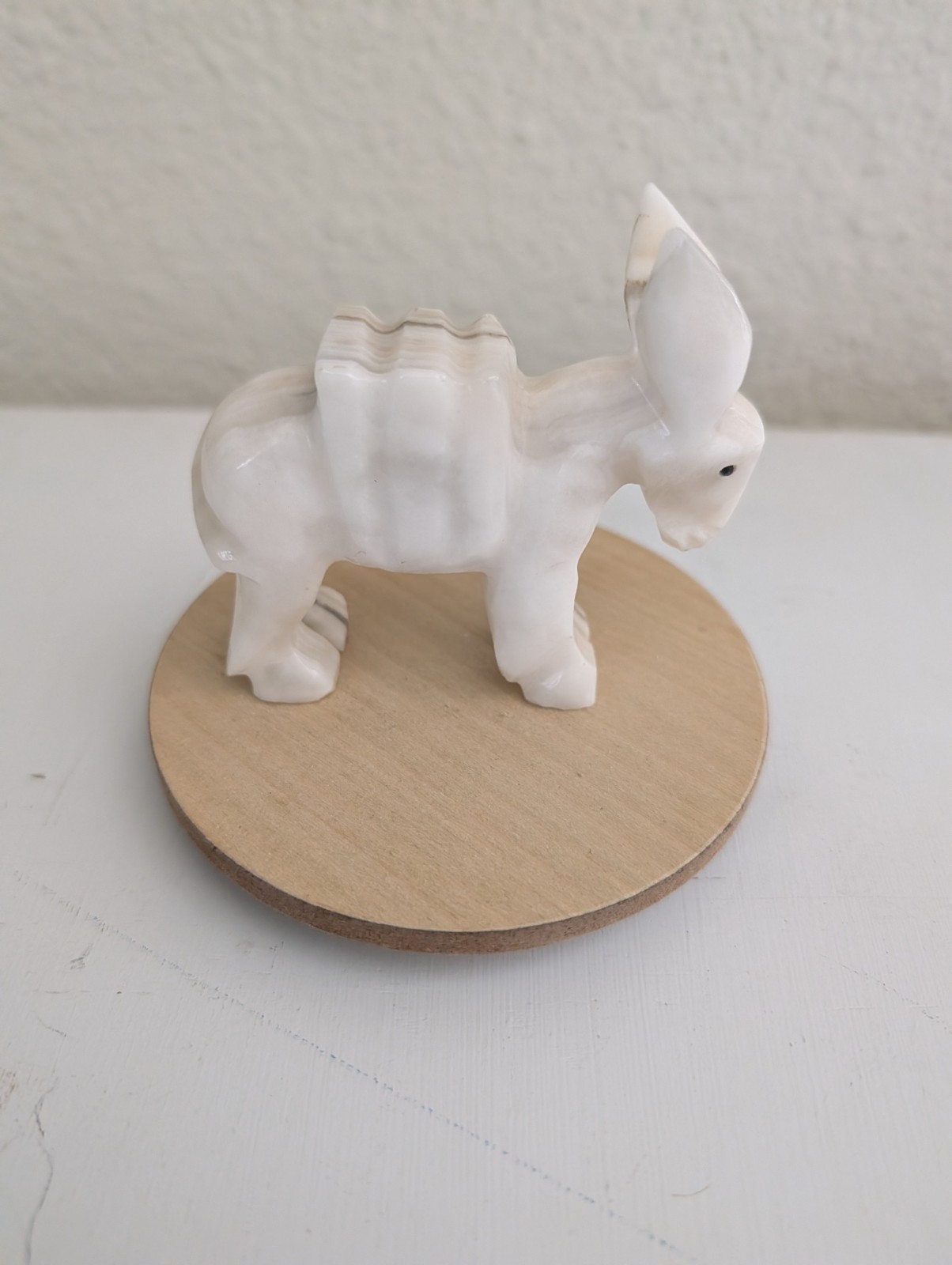 Hand Carved Onyx Donkey Made In Mexico Figurine Statue 3.5 Inches Tall