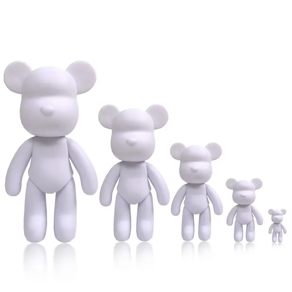 DIY Fluid Bear Sculpture Handmade Bearbrick Doll Ornaments Violent Bear Graffiti
