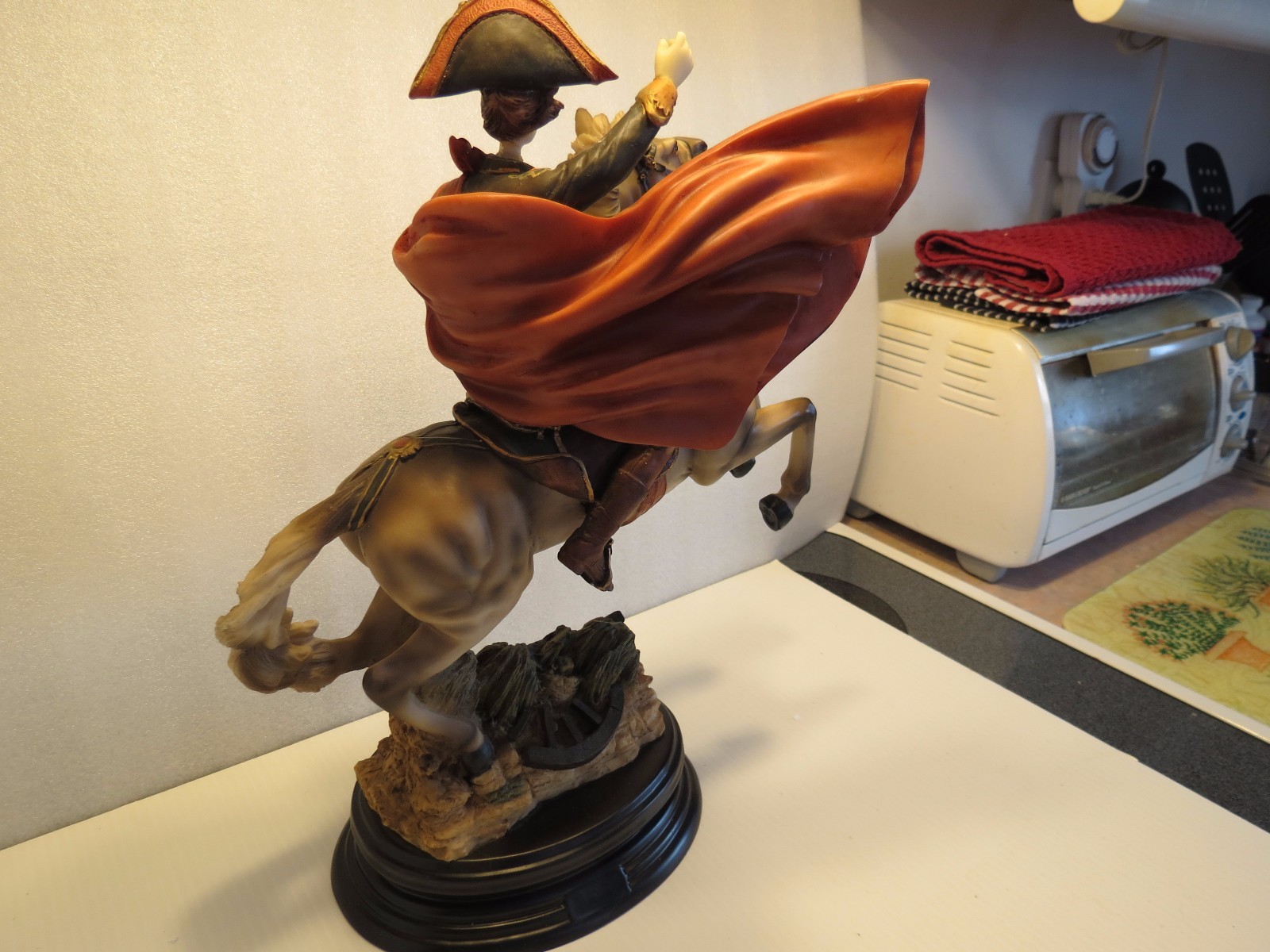 Very Rare 16″ Napoleon Bonaparte on Horse Porcelain Ceramic Figurine, Excellent