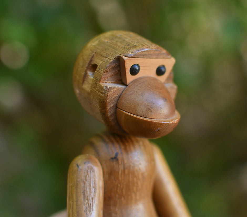 vintage 1960 Kay Bojesen Style Monkey Material: Oak made in Japan