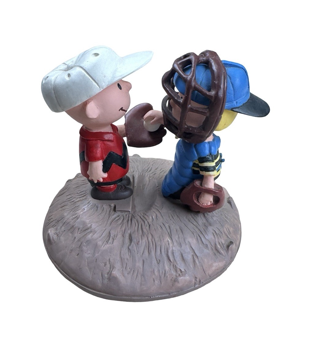 The Danbury Mint Baseball Mound Figurine 1994 Charlie Brown and Schroder Peanuts