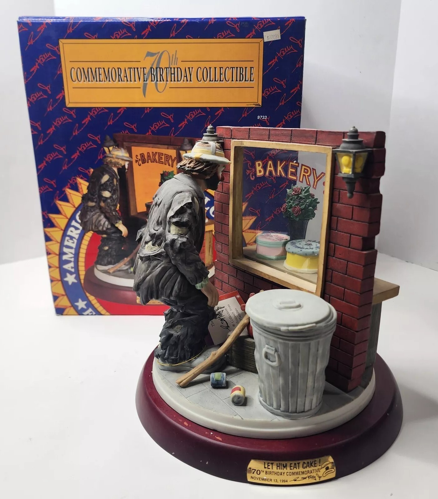 Emmett Kelly Jr – Let Him Eat Cake 70th Commemorative Birthday – Flambro Excl