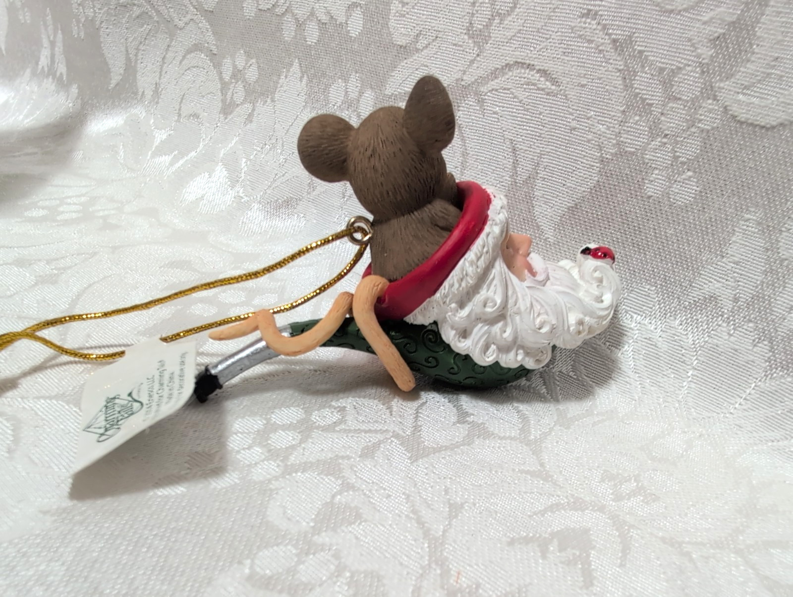 Charming Tails Ho Ho Holy Smoke Christmas Is Here Christmas Ornament NIB
