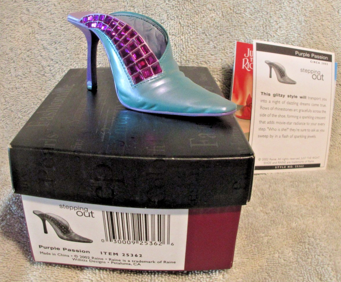 Just The Right Shoe Raine “Purple Passion” 25362 NIB Free Shipping