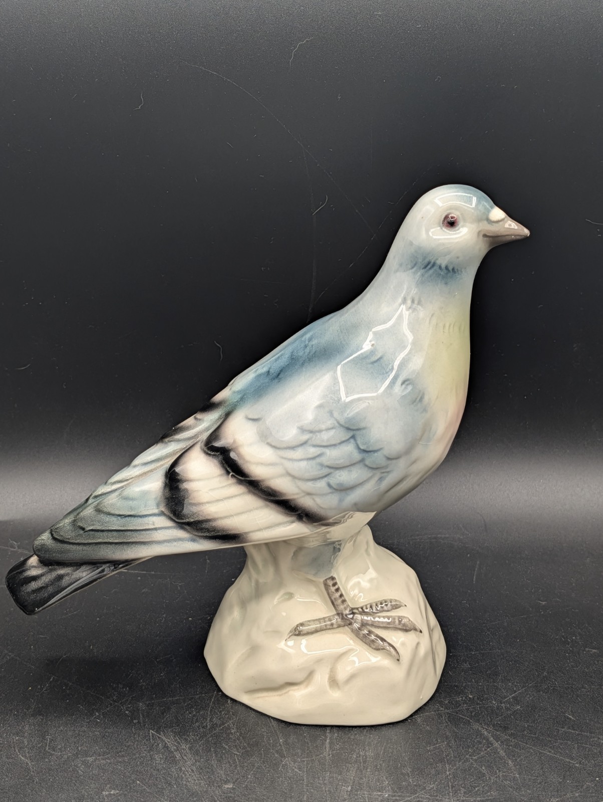 VTG Cortendorf Blue Dove Pigeon Bird Porcelain Figurine 2336 WEST GERMANY 8″