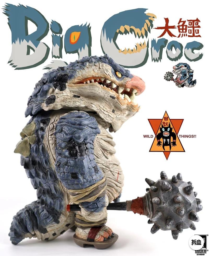 1000TENTACLES Big Croc Limited Ver. Sofubi Fashion Figure 19.5cm New In Stock