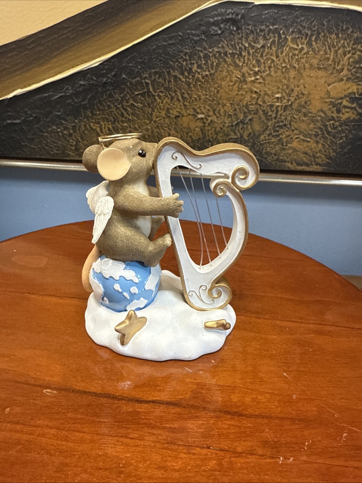Fitz & Floyd Charming Tails “Harp The Herald Angels Sing” Figurine Christmas