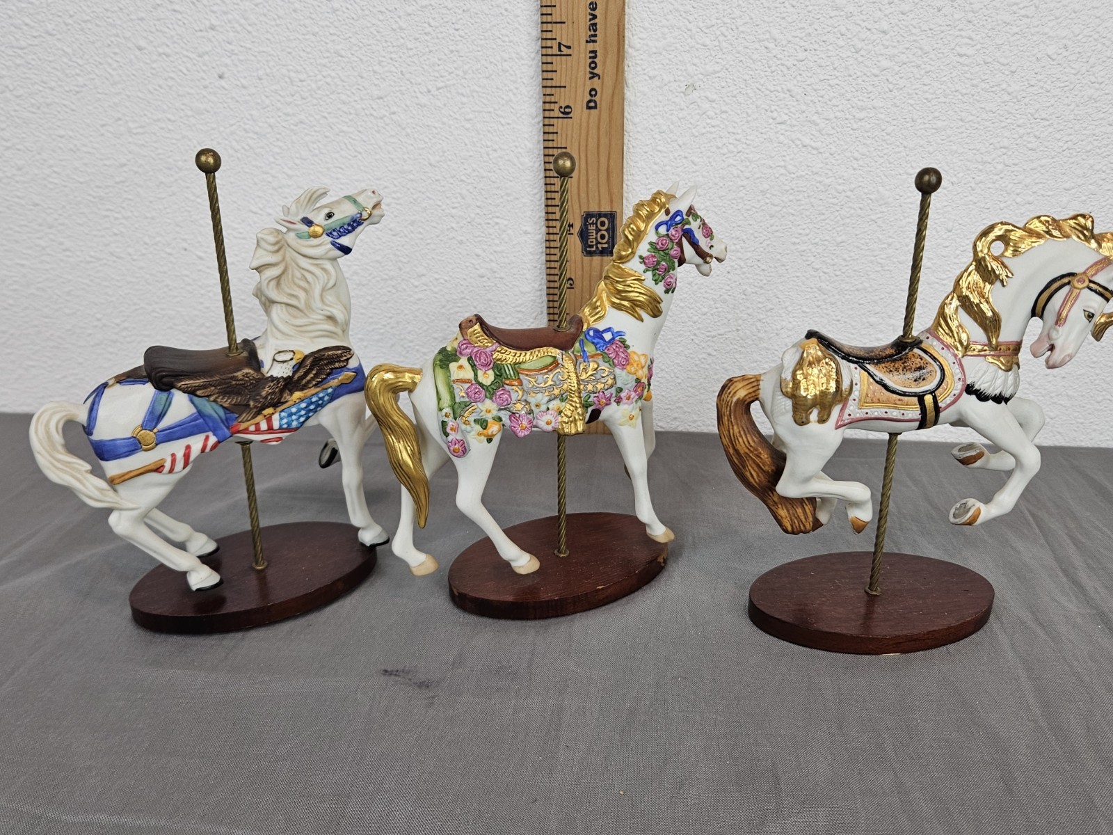 Franklin Mint The Treasury Of Carousel Art – 3 Carousel Horses