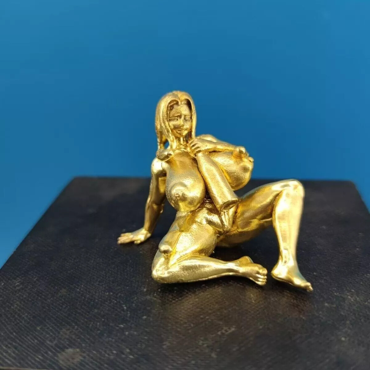 Pure Copper Plump Beauty Lying Posture Sitting Posture Drunk Figurine