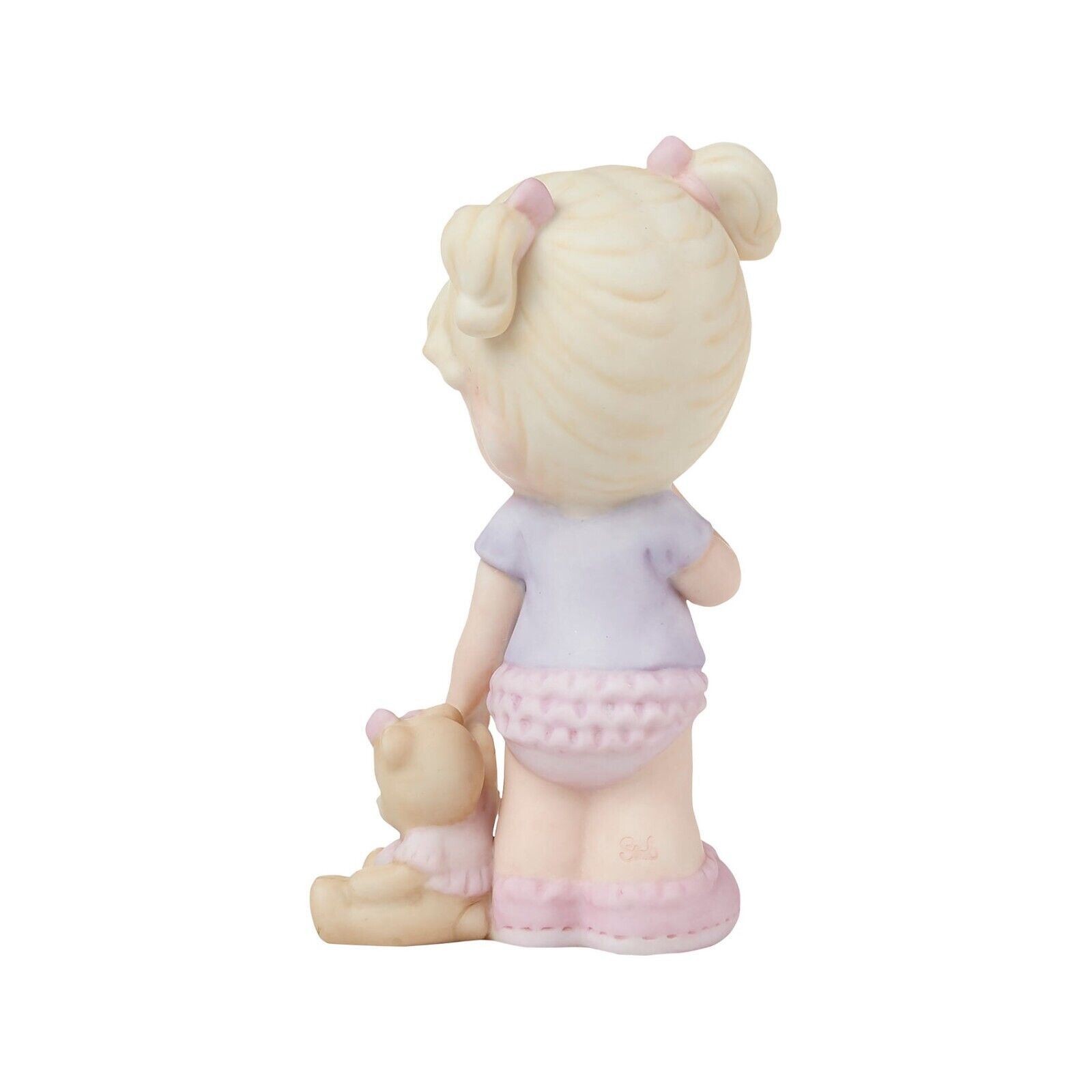 Precious Moments Figurine Tickled Pink Girl Ruffled Pants 4.25in Tall 222018