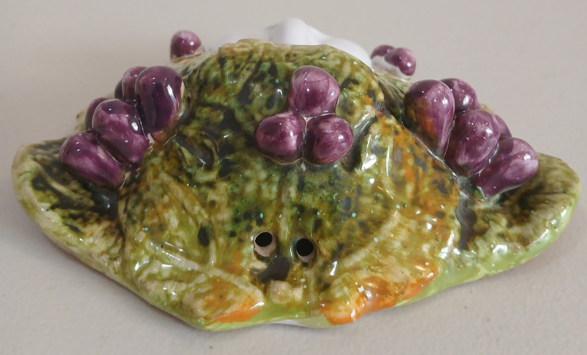 Italian Bacchus Mask Majolica Pottery Hand Crafted In Italy 6.2″x5.1″