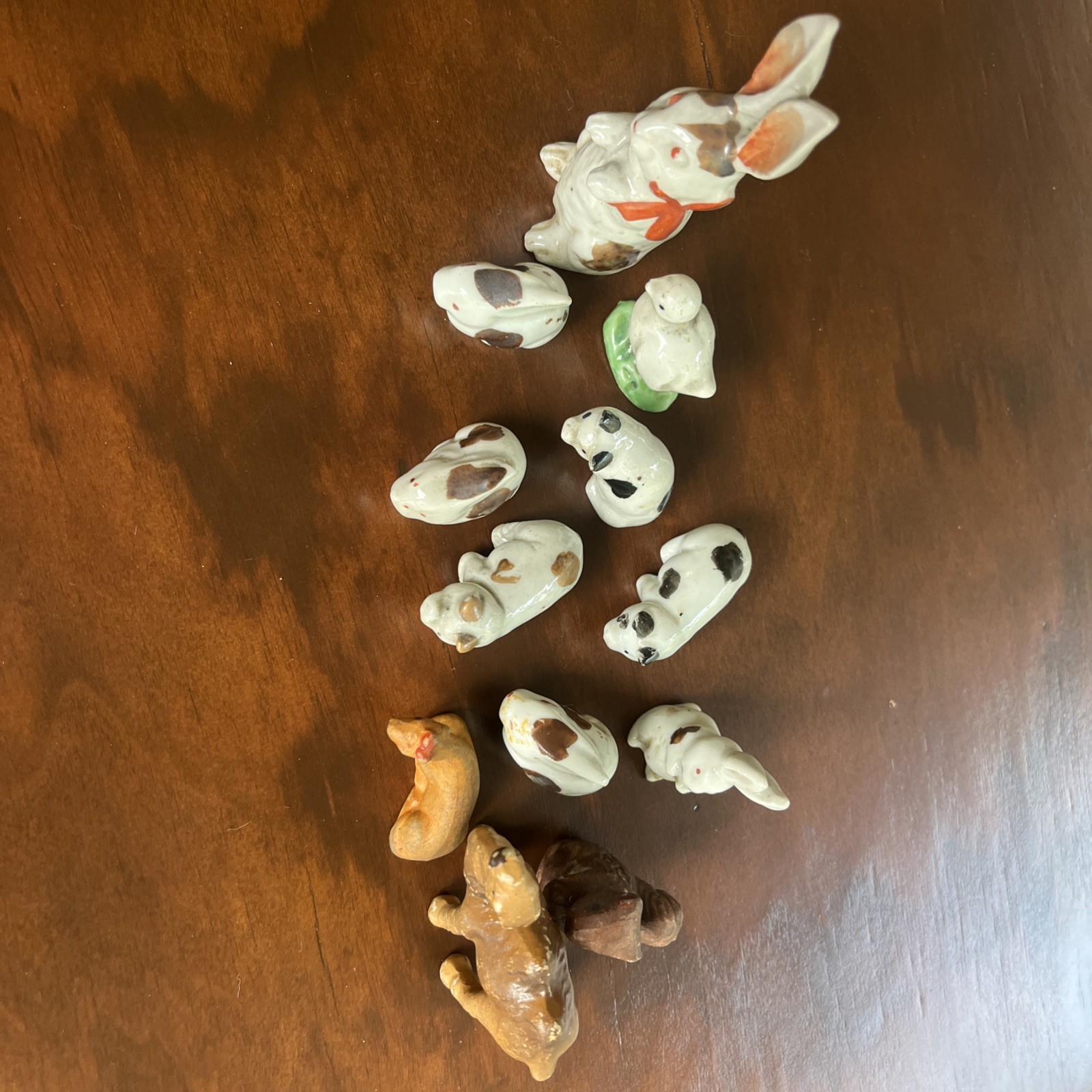 Lot of 12 Vintage Animal Figurines Ceramic Bone China Made in Japan