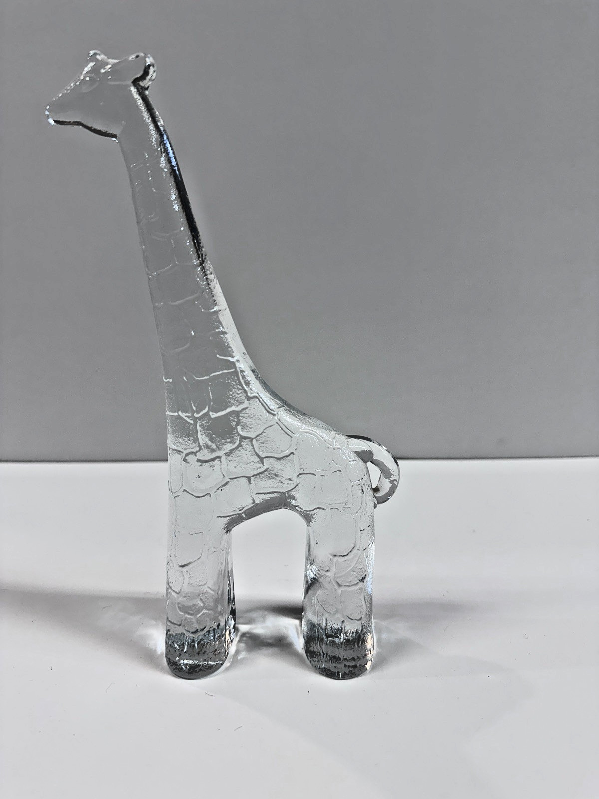 Kosta Boda “Zoo Series” Giraffe – Bertil Vallien – 1970s MCM Art Glass – 9” Tall