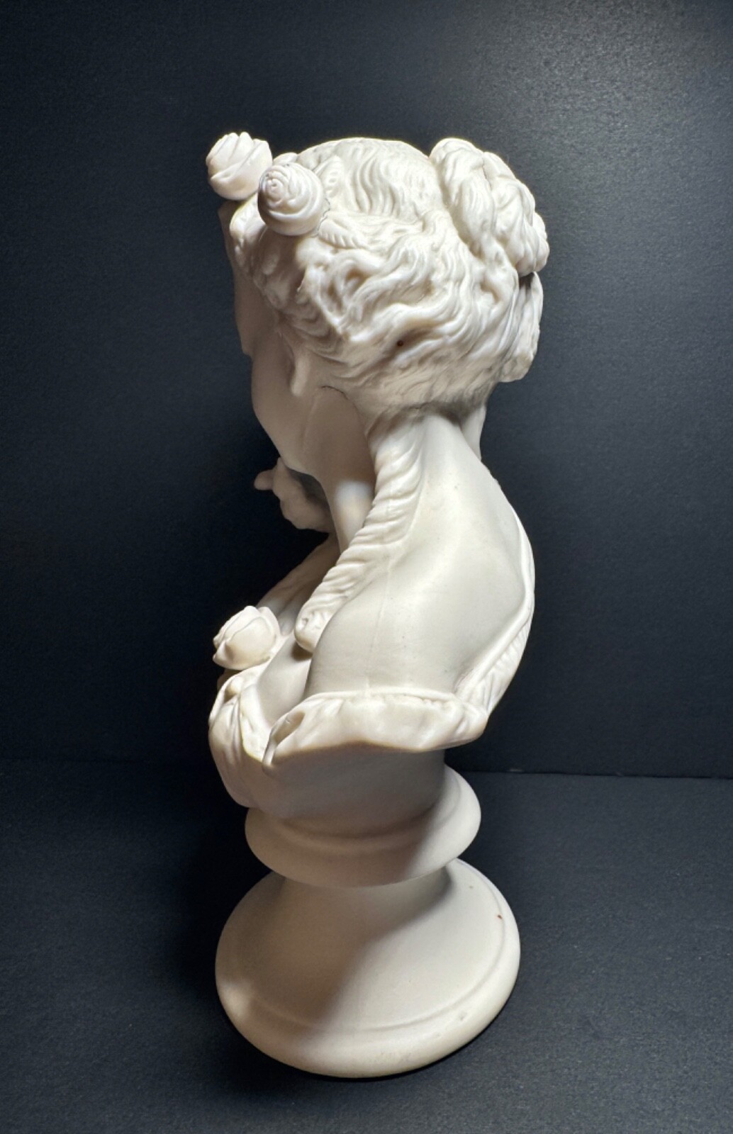 1880 Parian Ware Bust of Lesbia, 140 year old Handwritten Provenance Note