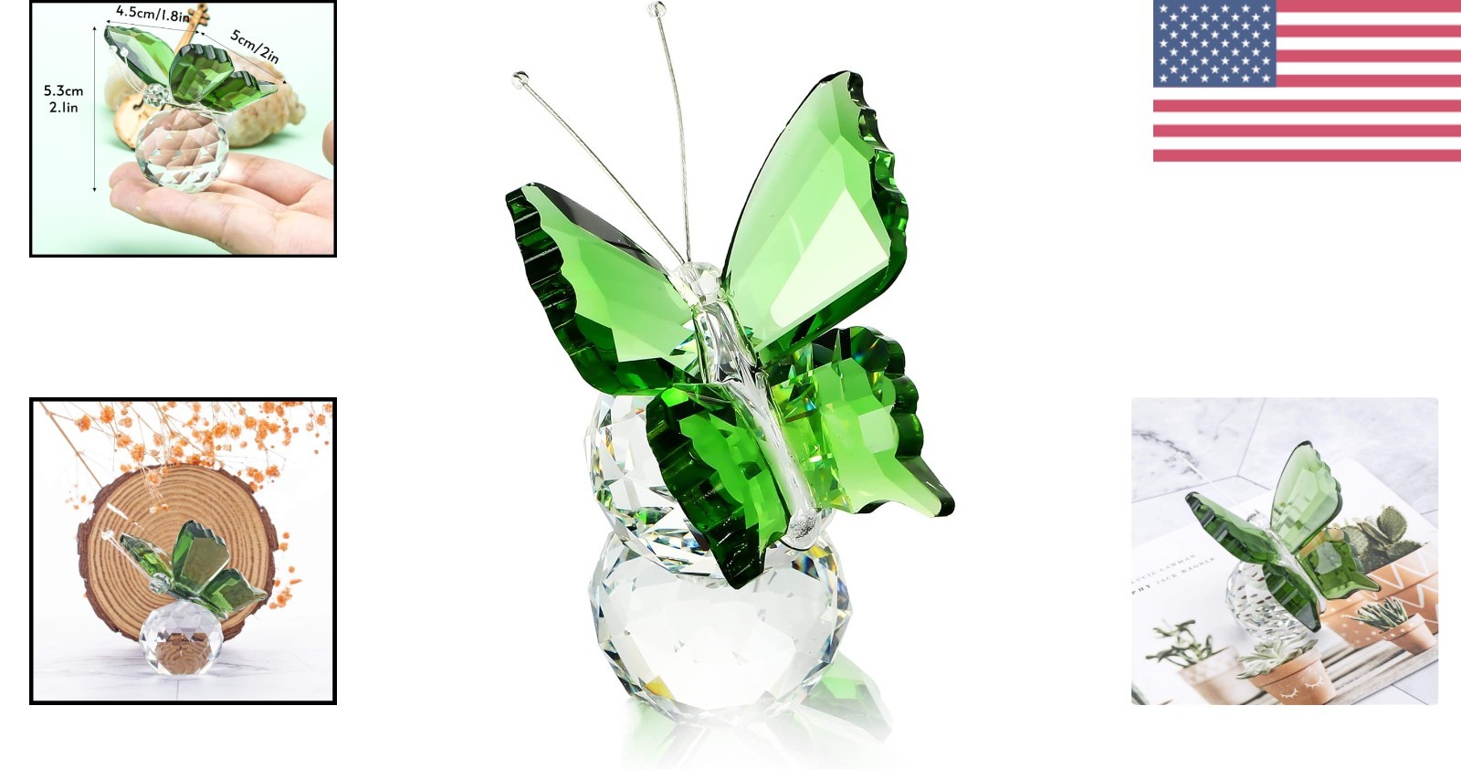 Charming Crystal Butterfly Statue – Beautiful Gift for Anniversaries & Holidays