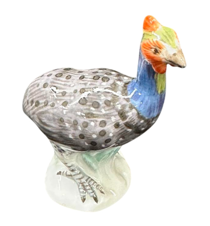 MEISSEN ” Pheasant ” Porcelain Figurine Size Height 1.9 in Made in Germany