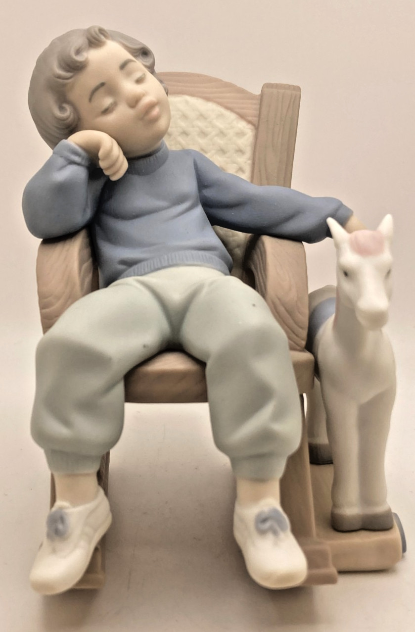 VTG Lladro All Tuckered Out #5846 Jose Puche Figurine Unglazed