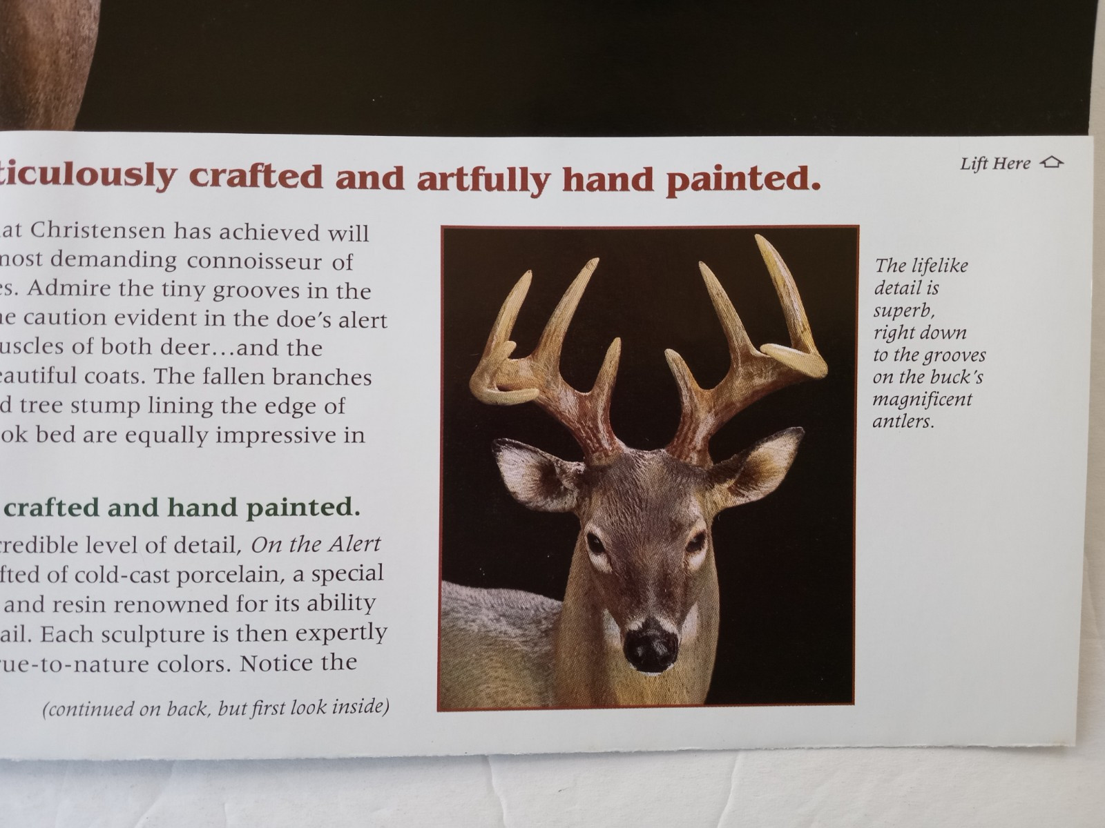 Danbury Mint ON THE ALERT Whitetail Deer Miller & Christensen PAPER BROCHURE