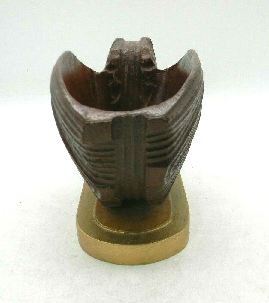 Carved Wood Seashell Nautilus Shell Flower Trinket Ring Dish Bowl Polynesian