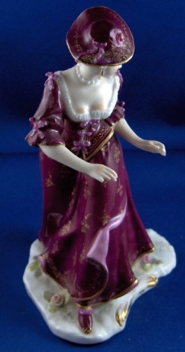 Antique 19thC Nymphenburg Porcelain Lady Figurine Porzellan Figure Figur Risqué