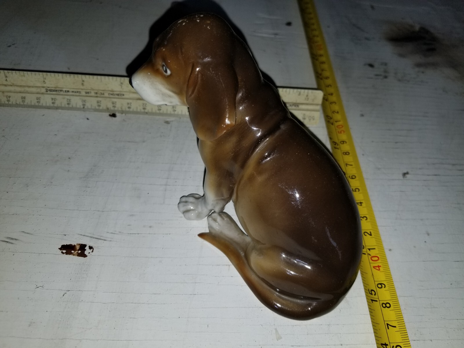 Dog Figure Porcelain Ceramic 4 x 5.5 inches