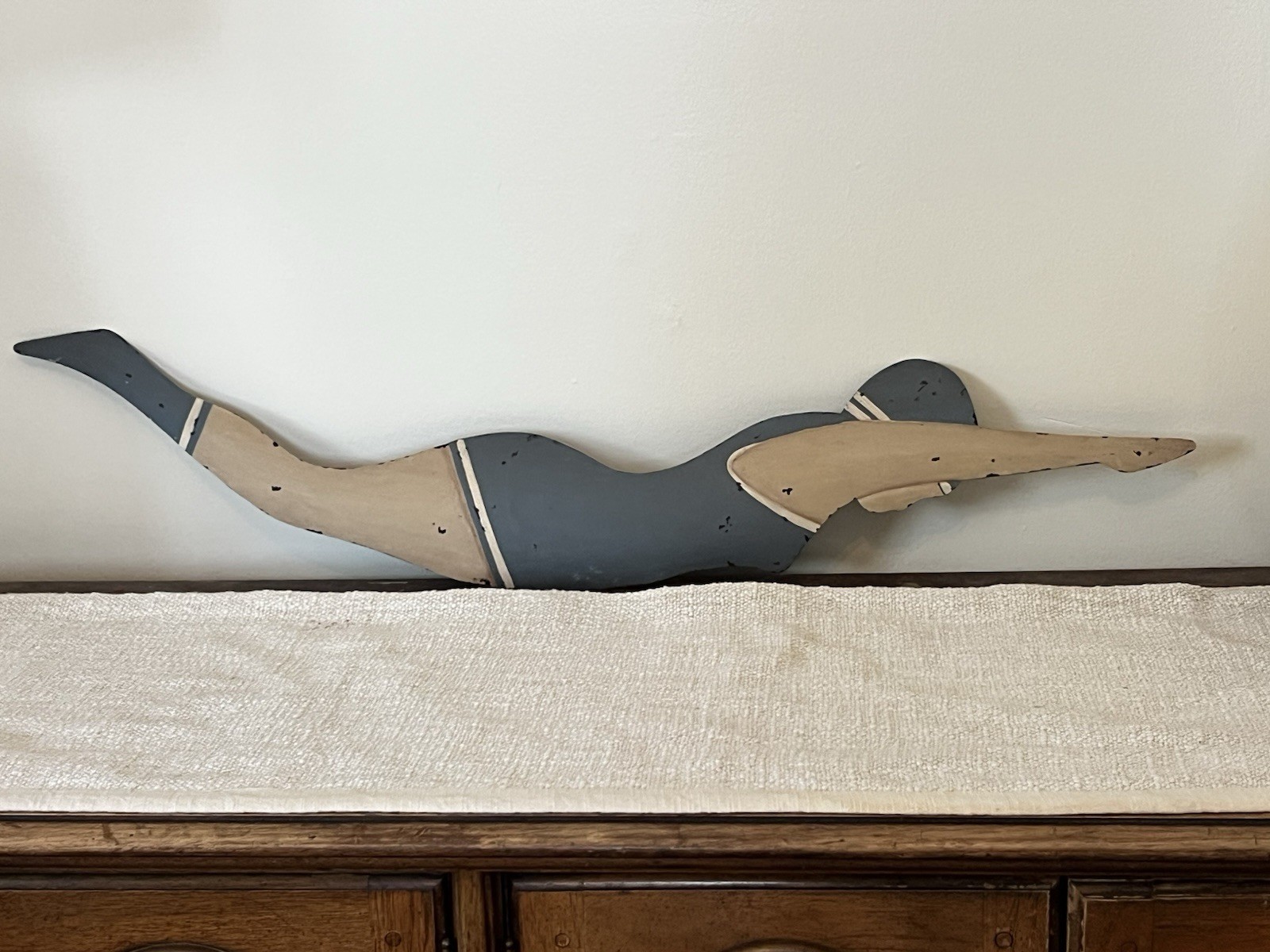 VTG MCM RETRO SCULPTURE: AMERICANA RETRO CHUBBY BATHER PALECEK ~1920s Swimsuit