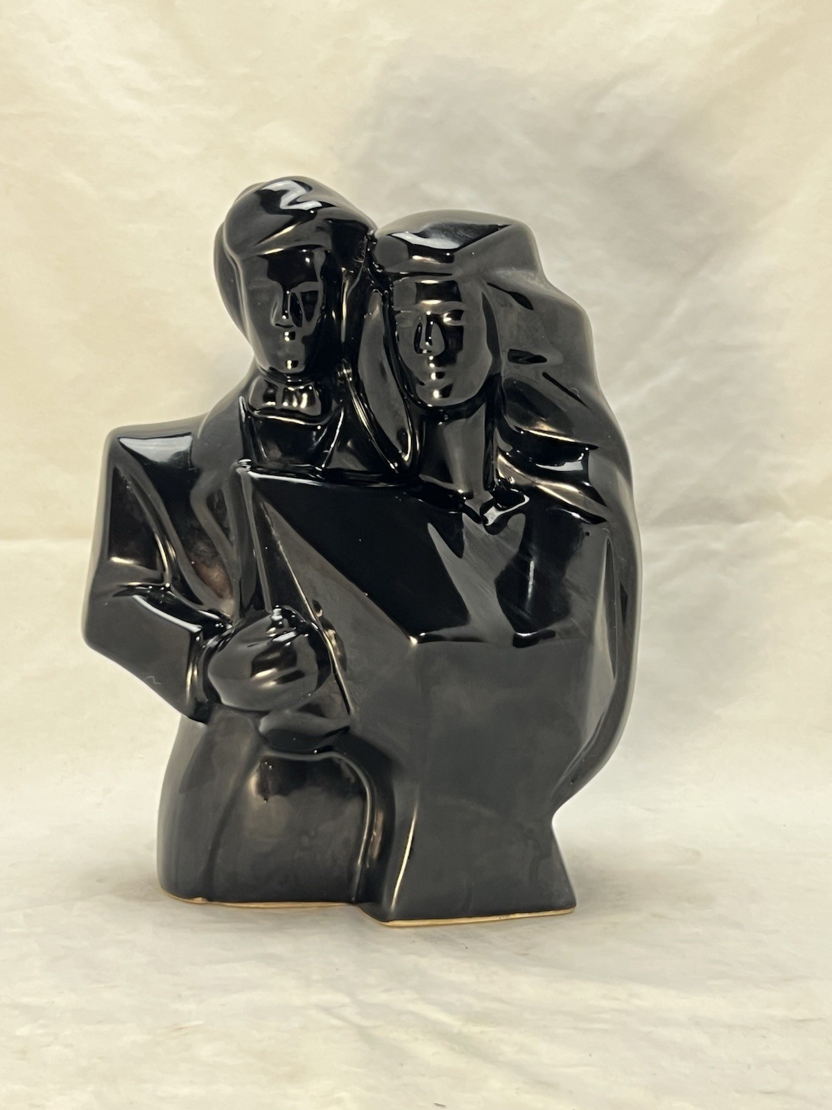 Postmodern Art Deco style couple. 80s glam.