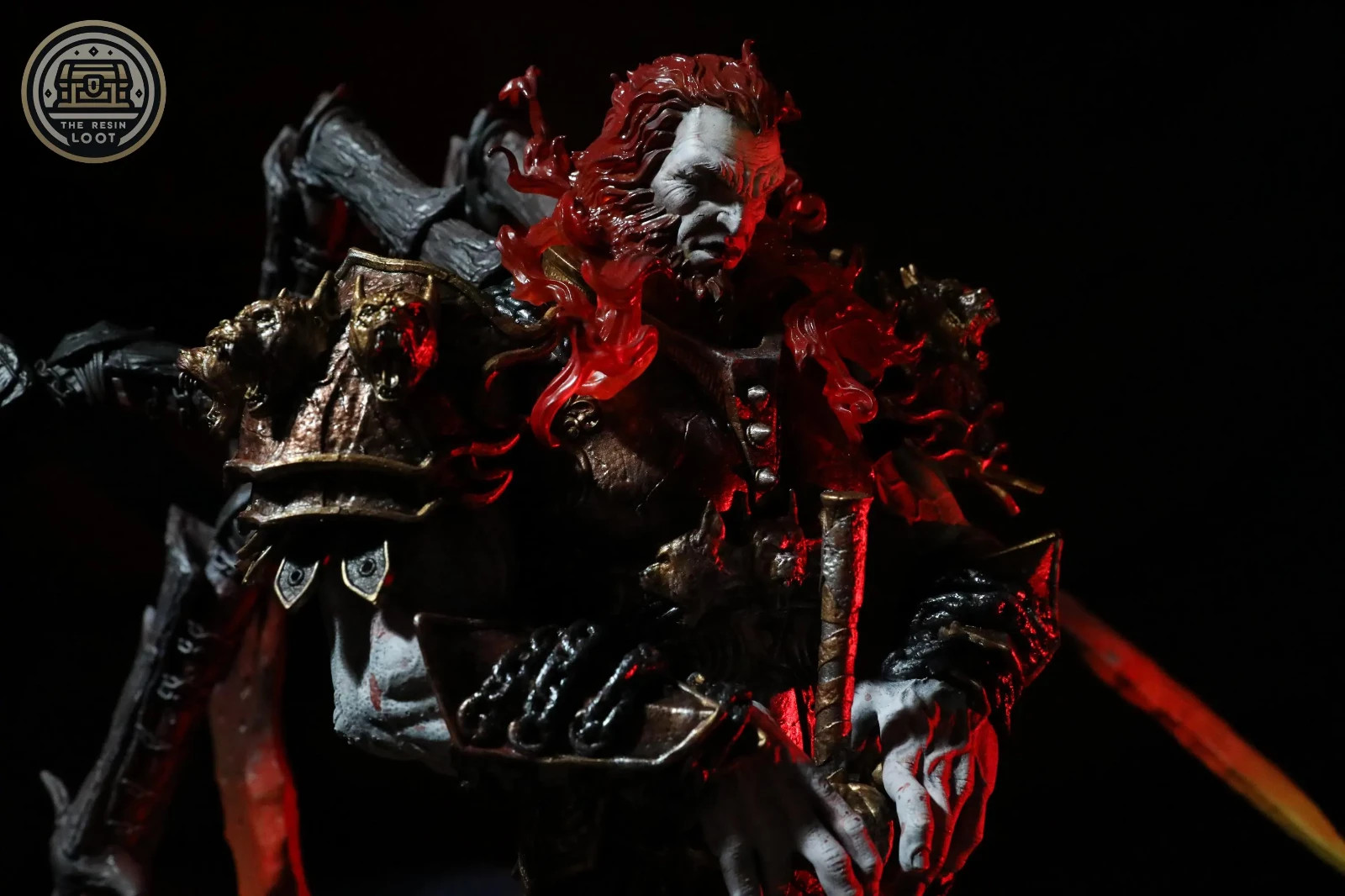 Ares God of War Custom Resin Statue Hand-Painted LED Figure 16.5″ TheResinLoot