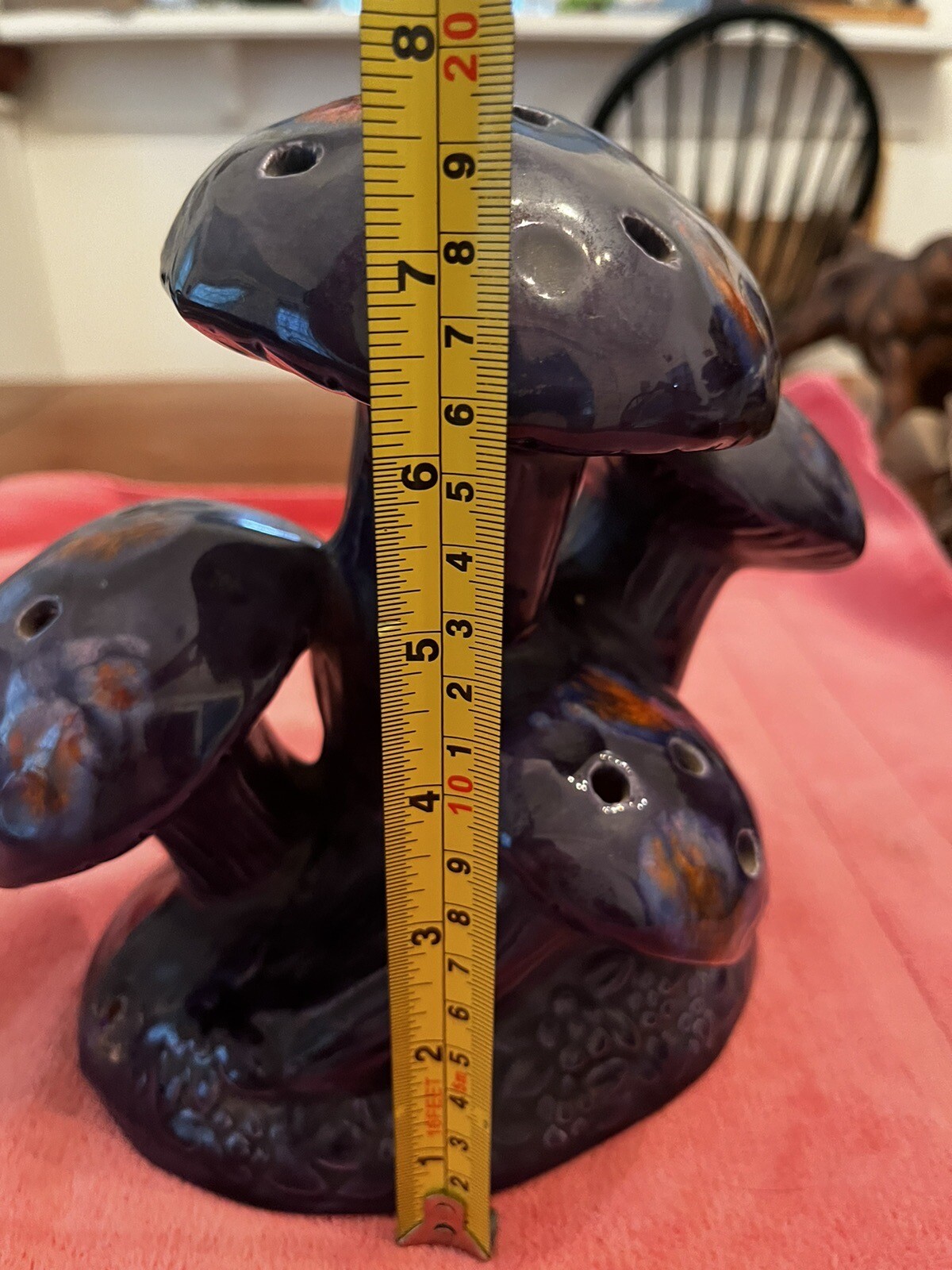 Vintage Cluster Of Ceramic Mushrooms