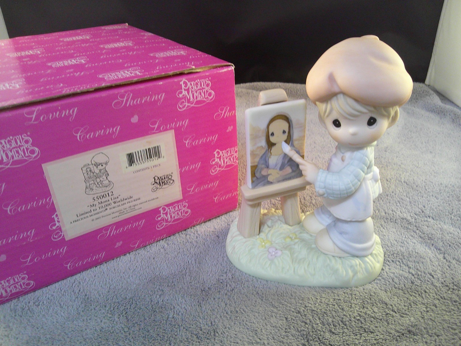2005 Precious Moments My Mona Lisa Figurine Artist Painter Easel Limited #550012