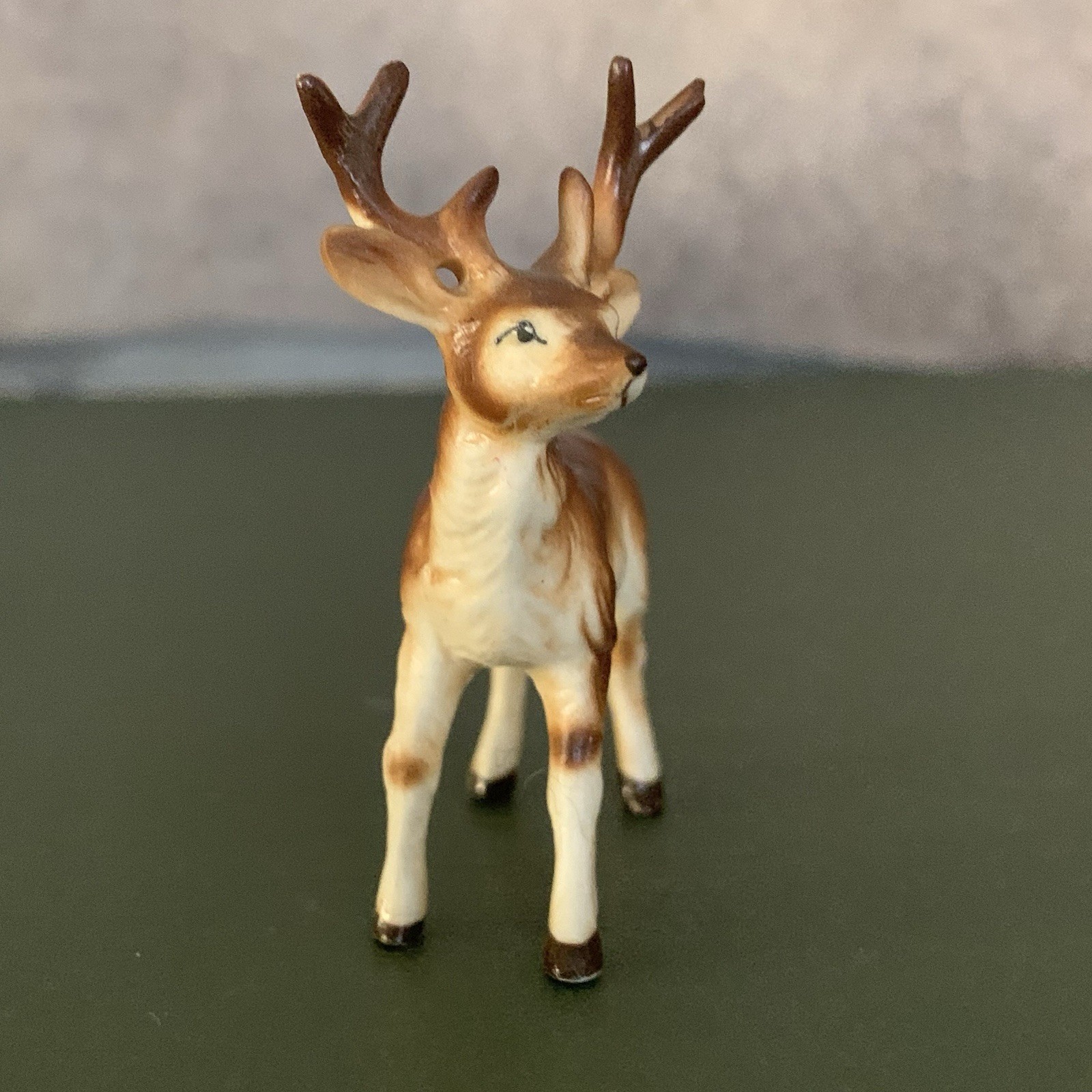 Vintage Bone China Miniature Deer Figurine Buck Japan
