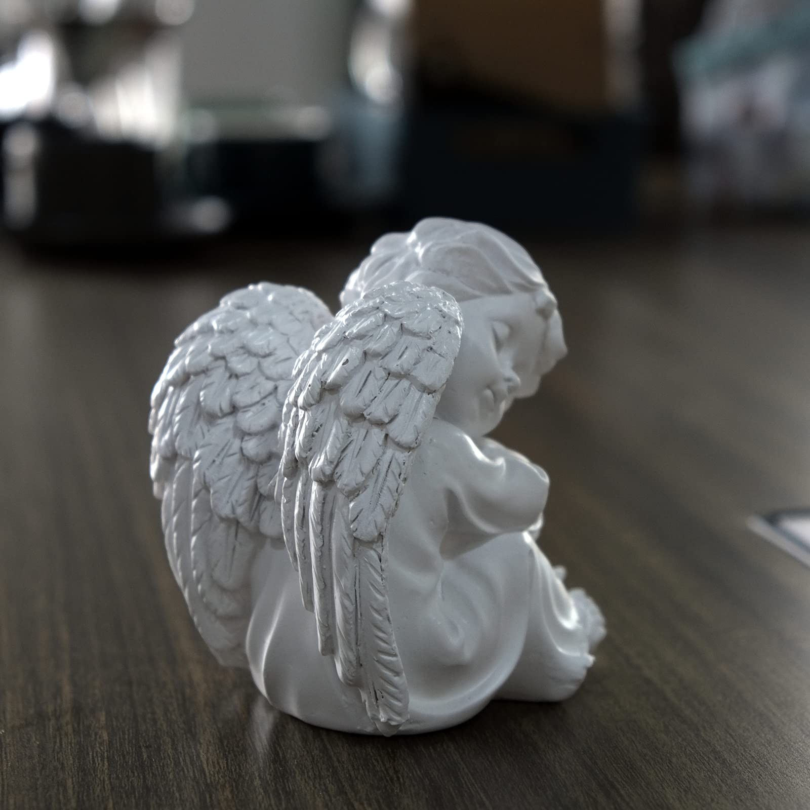 Asng Cherubs Angels Resin Garden Statue Figurine, Adorable Angel Sculpture Me…