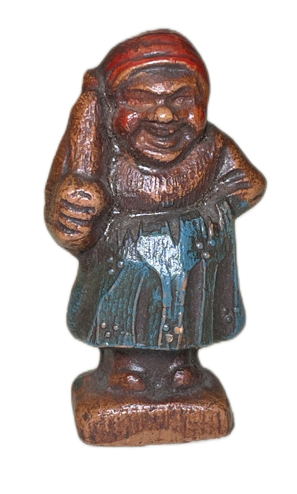2” Mini Figurine Wood Toy Grandma Old Woman Gnome Kitchen Witch