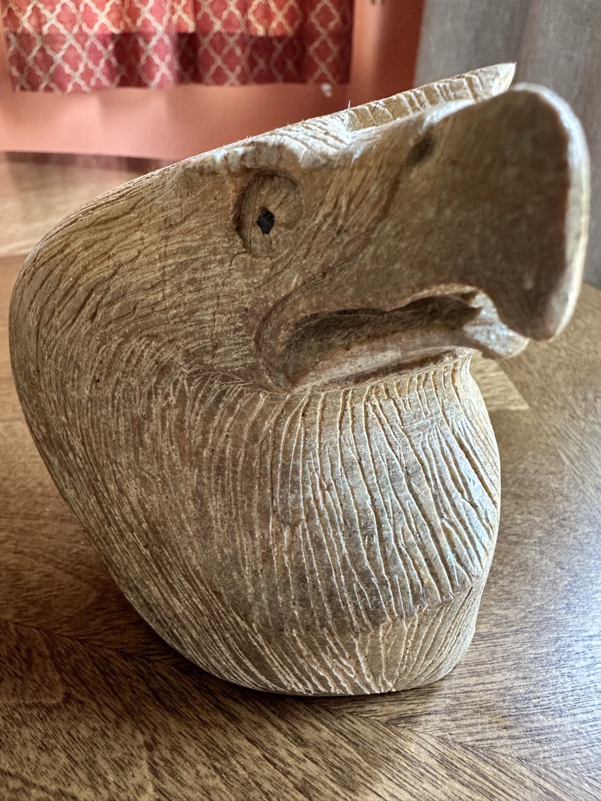 Signed S GENERAL Six Nations Soapstone Eagle Carving 4″