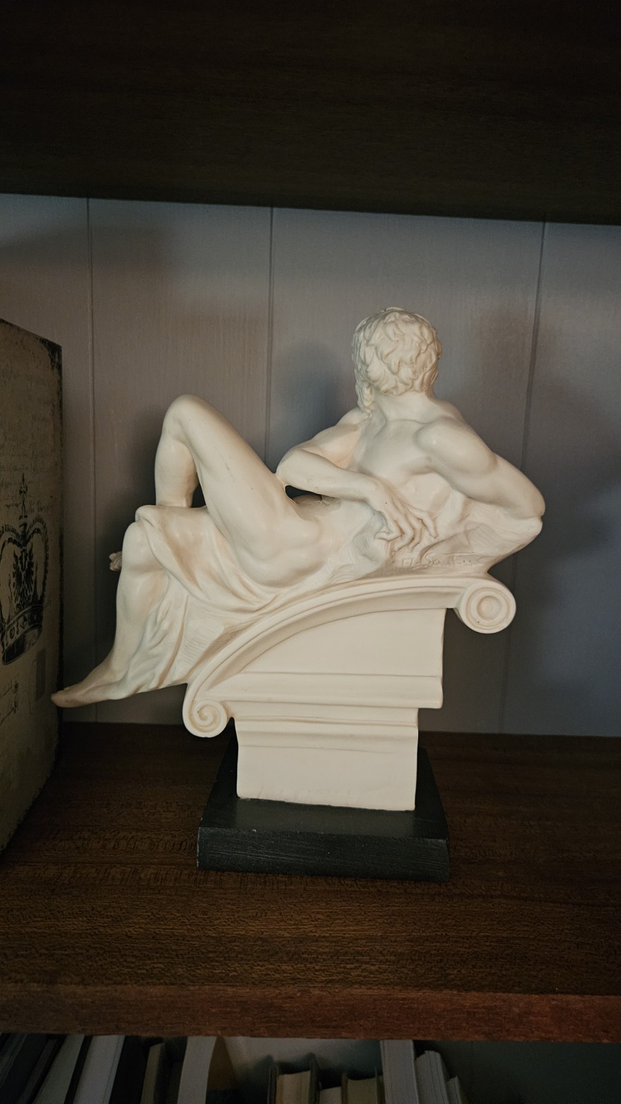 A. Santini Italy MCM MICHELANGELO’ S DAY AND NIGHT BOOKENDS Rare !