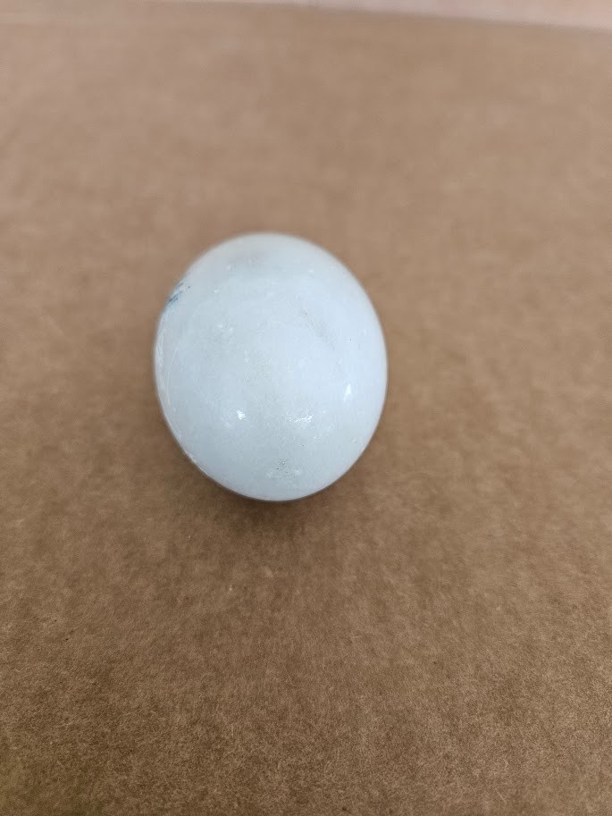 Vintage Alabaster Marble Egg Hand Carved Etched Painted with Stand