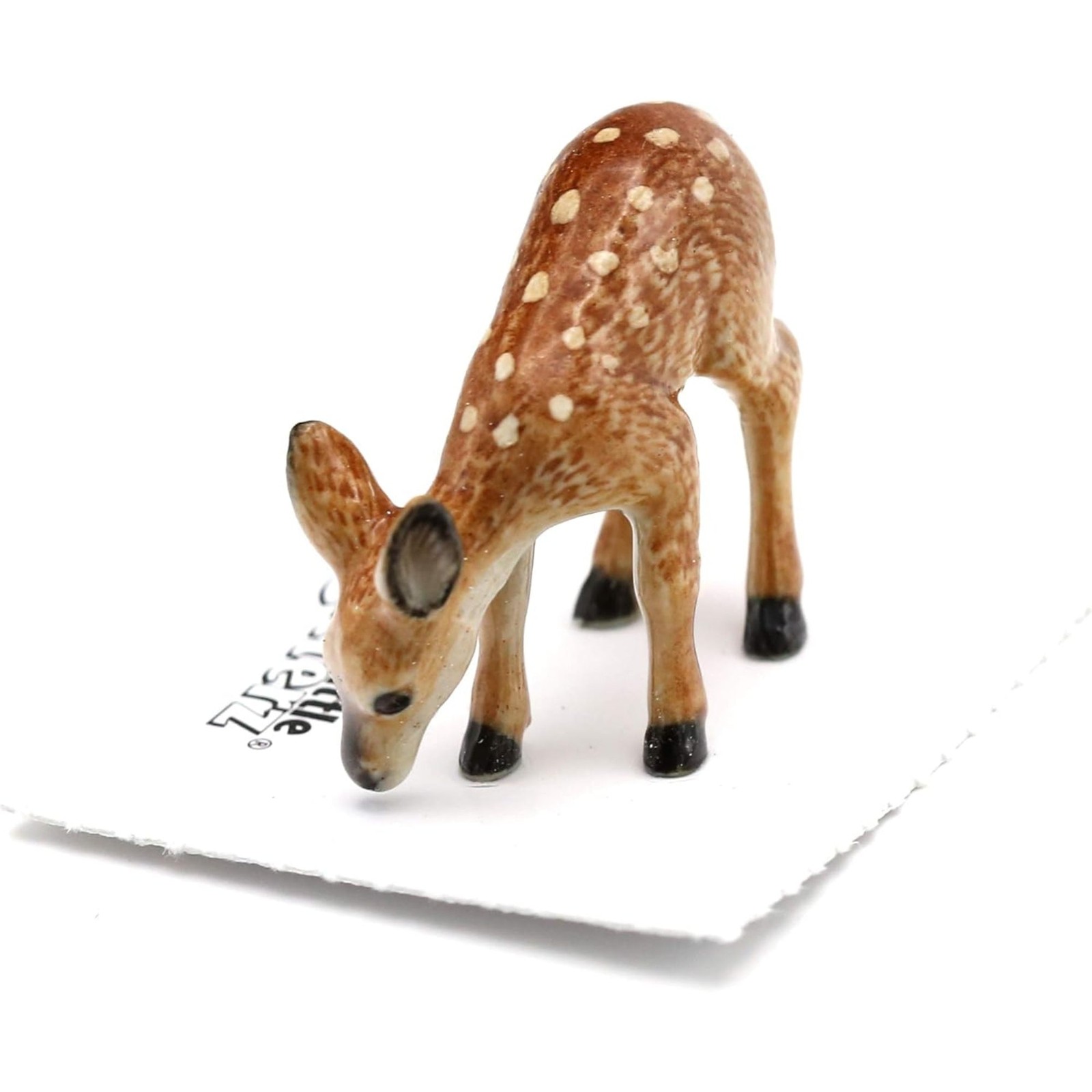 Little Critterz Brown – Deer Fawn “Ophrah” Animal – Miniature Porcelain Figurine