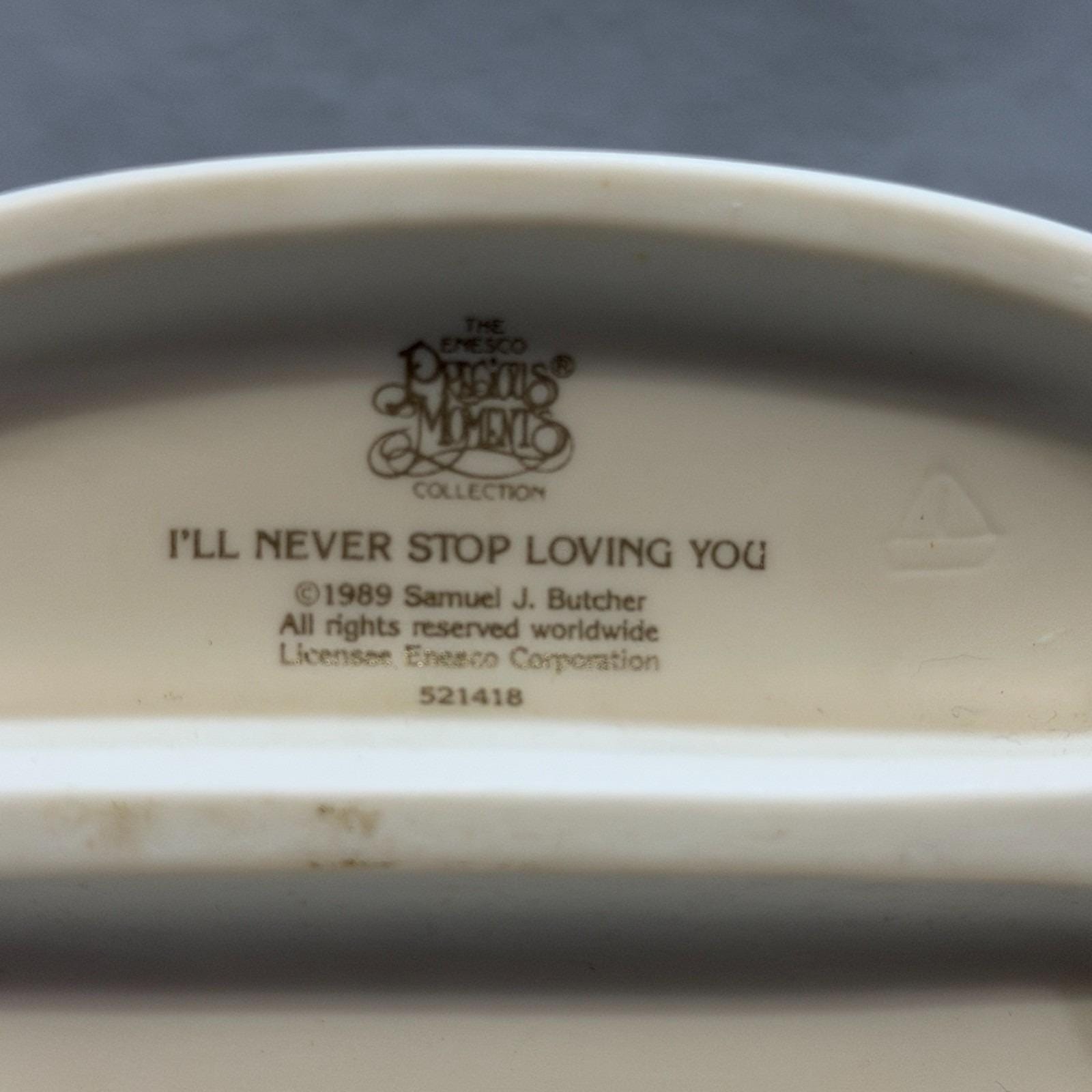 Precious Moments I’ll Never Stop Loving You 1989 Samuel Butcher Design Figurine