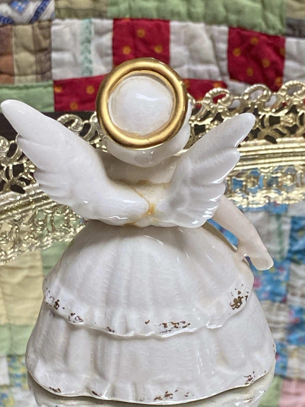Vintage SR Japan June Birthday Girl Angel Pearl Health Figurine