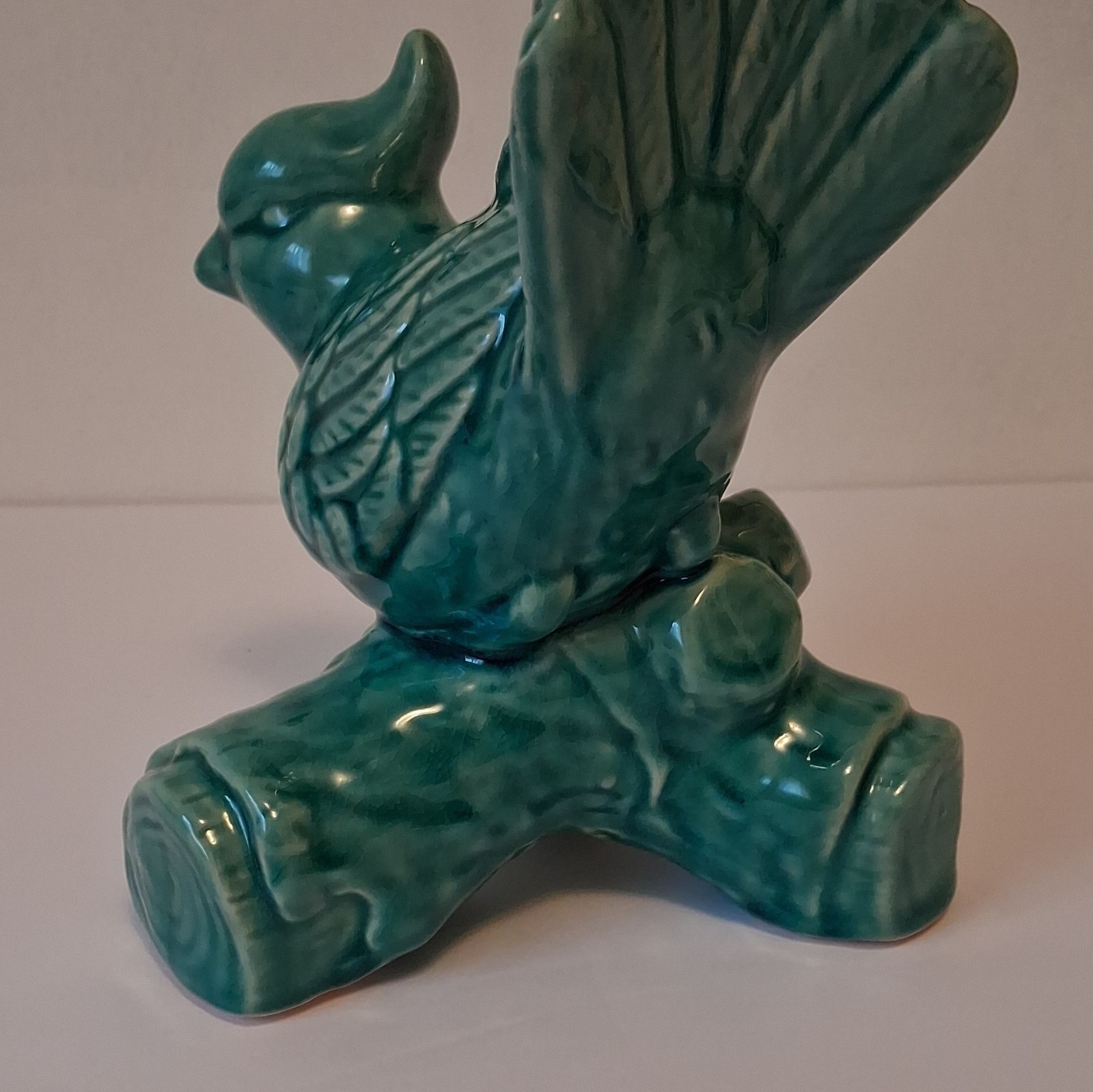 Turquoise BIRD ceramic Figurine 7″H home decor
