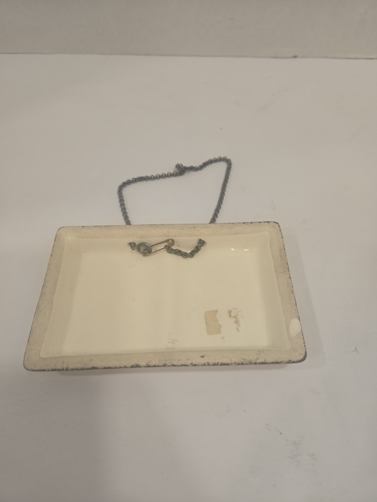 Vintage Ceramic Open Book BLESS THIS HOUSE Flowers Gold Trim Christian Religious