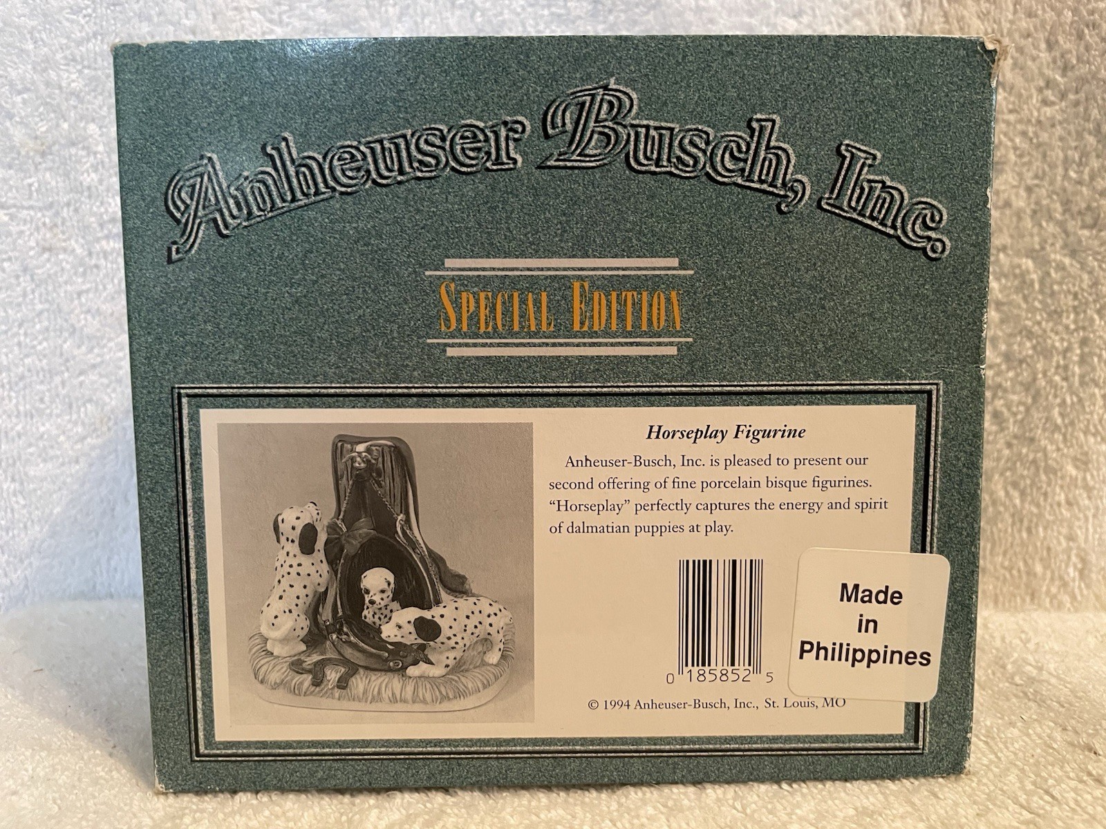 Anheuser Busch Special Edition “Horseplay” Figurine (Dalmatian Puppies At Play)