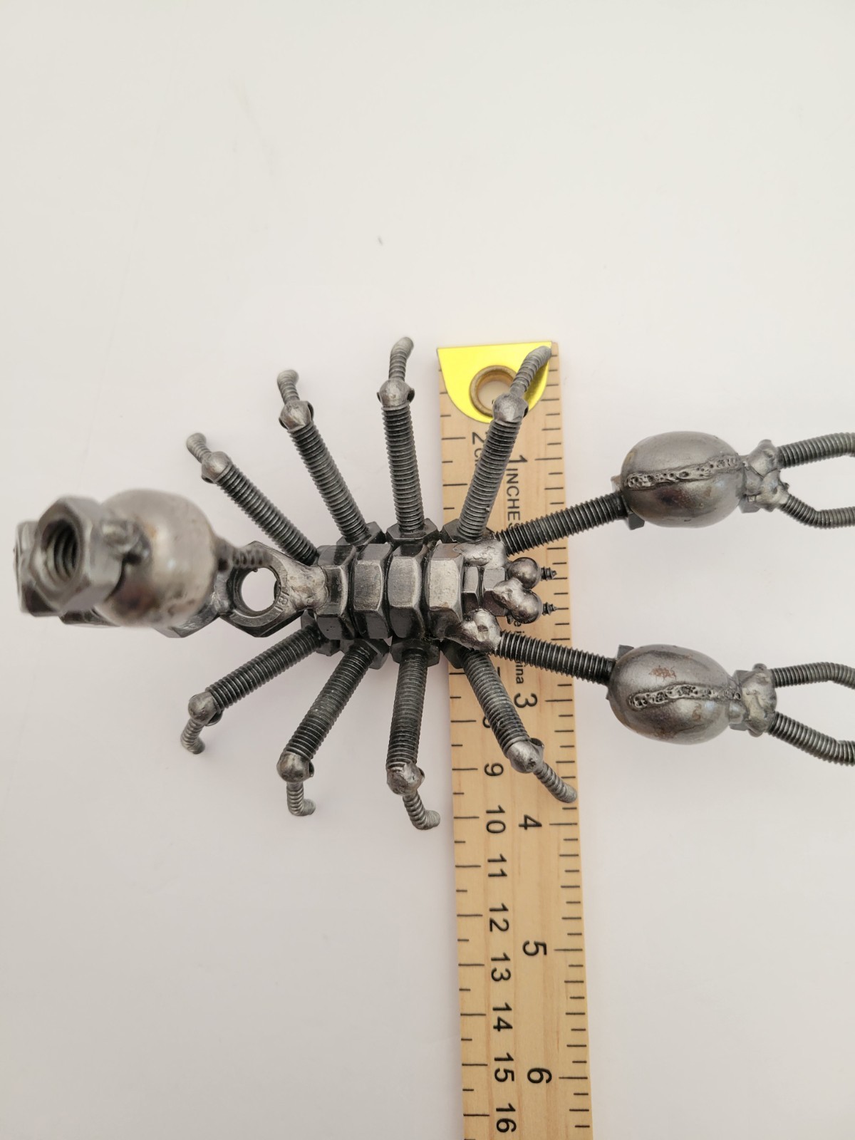 scorpion recycled metal art statue