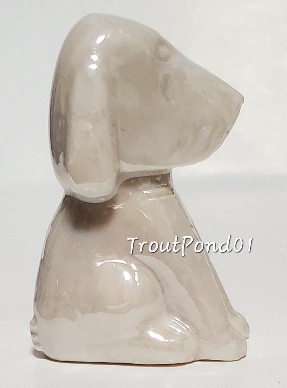 Wade Whimsies Dismal Desmond Dog Porcelain Figurine 2015 OIWCC Club Piece Pearl