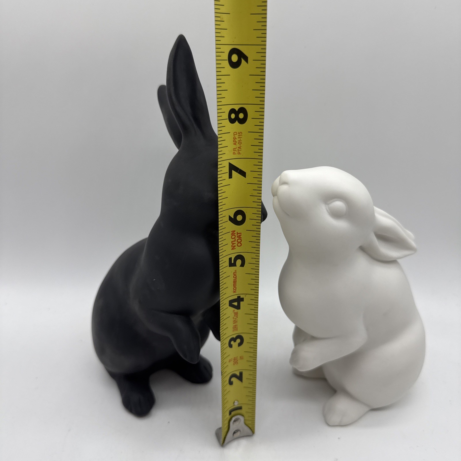 Franklin Mint Gail Ferretti Affinity Porcelain Black White Bunny Rabbit Figurine