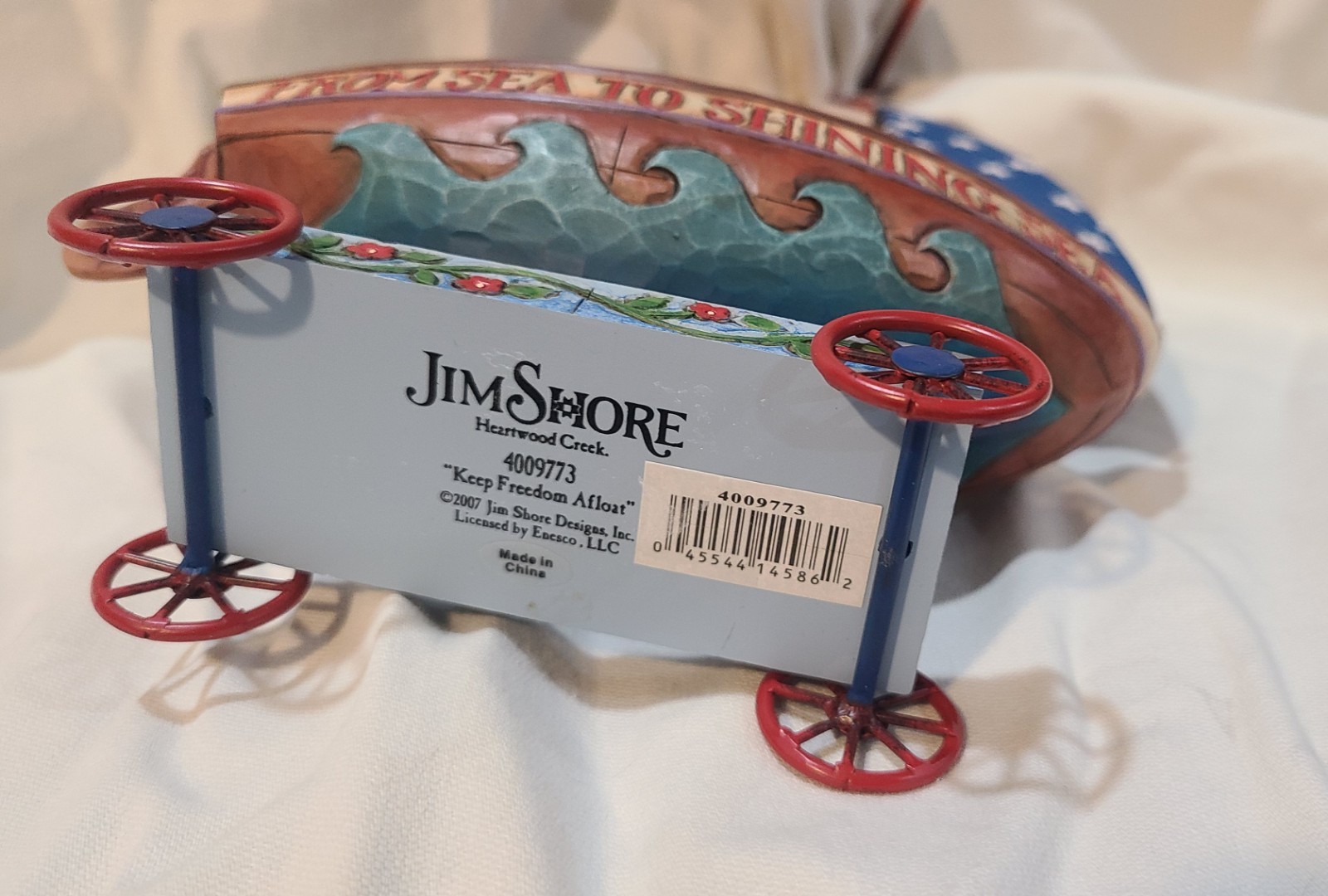 Jim Shore Keep Freedom Afloat 2007 Heartwood Creek From Sea to Shining Sea Boat