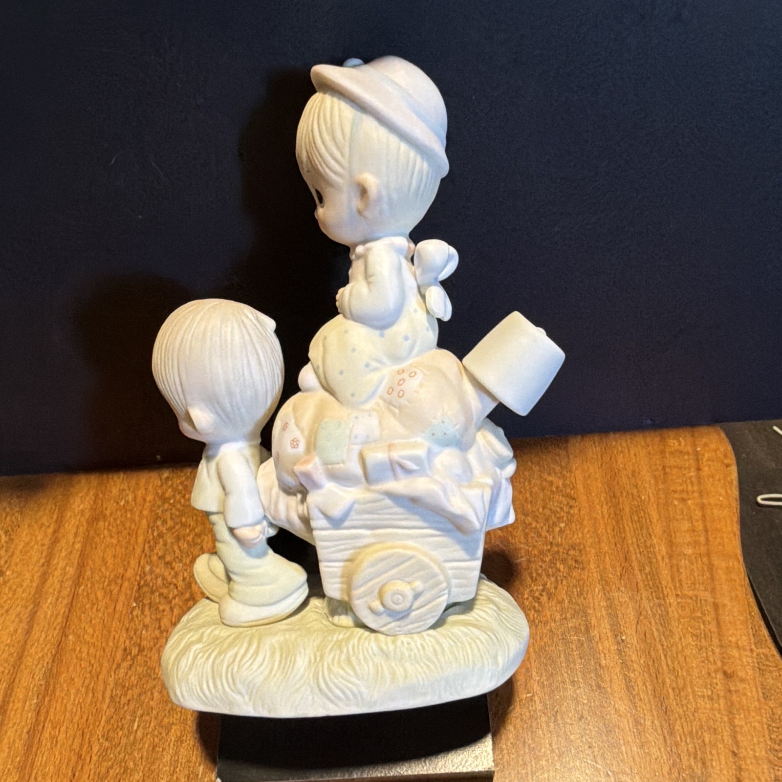 Enesco Jonathan & David “Walking By Faith” Porcelain Figurine 1979 Signed